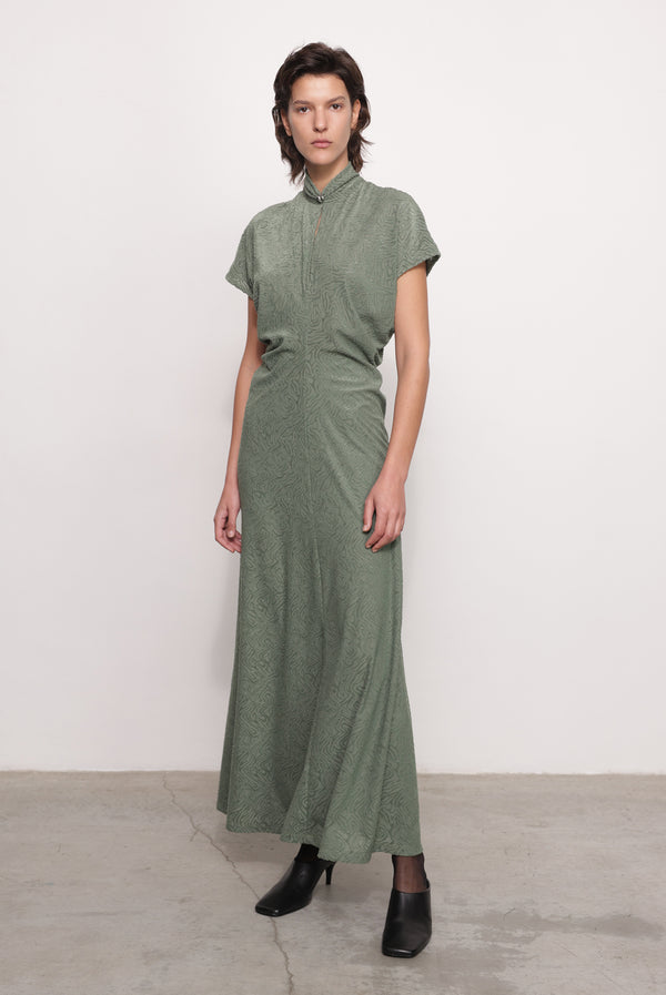 sabina musáyev MADLEN DRESS PRE FALL WINTER 25/26 MATCHA