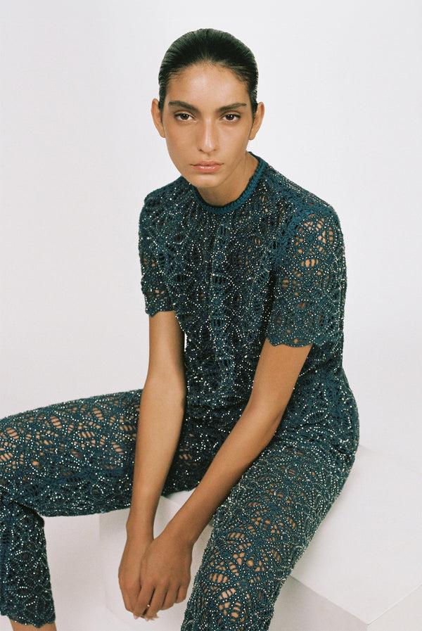 Sabina Musáyev MARTINO PANTS PRE FALL WINTER 25/26 NAVY