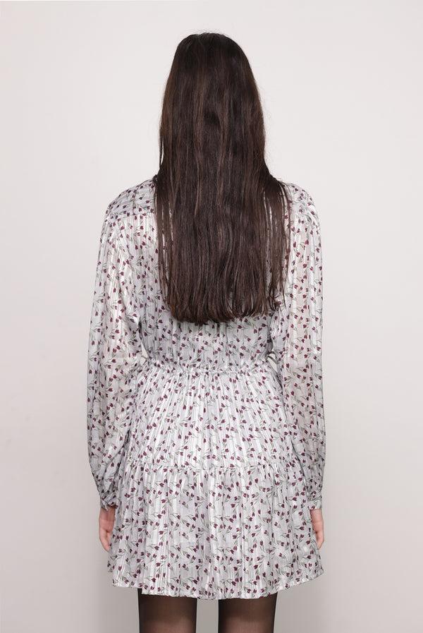 Sabina Musáyev MARYANNE DRESS PRE FALL WINTER 25/26 STERLING GREY PRINT