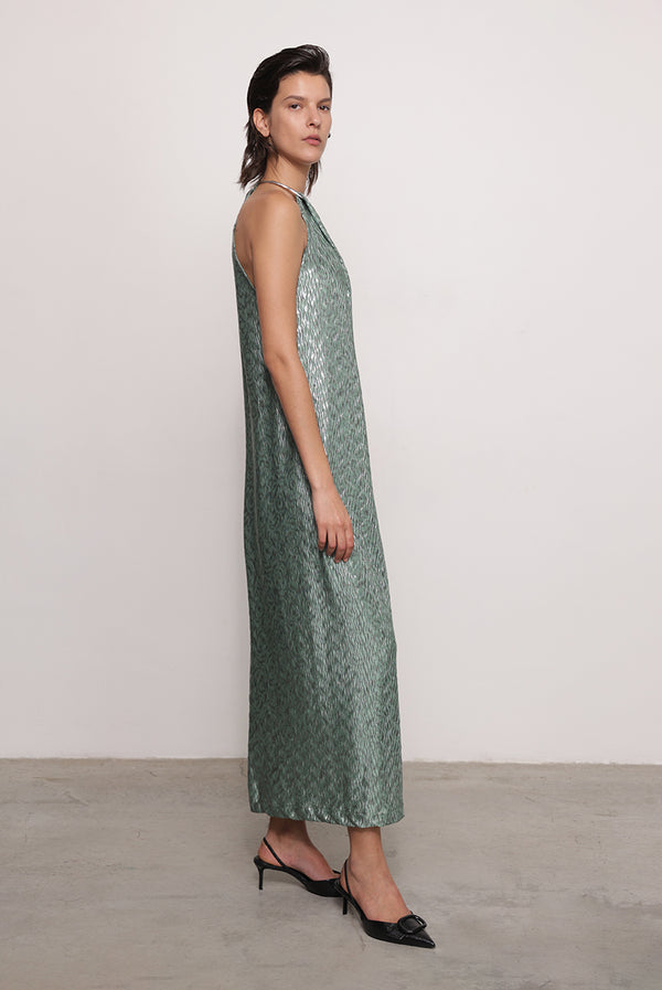 Sabina Musáyev MASON DRESS PRE FALL WINTER 25/26 SMOKED SAGE