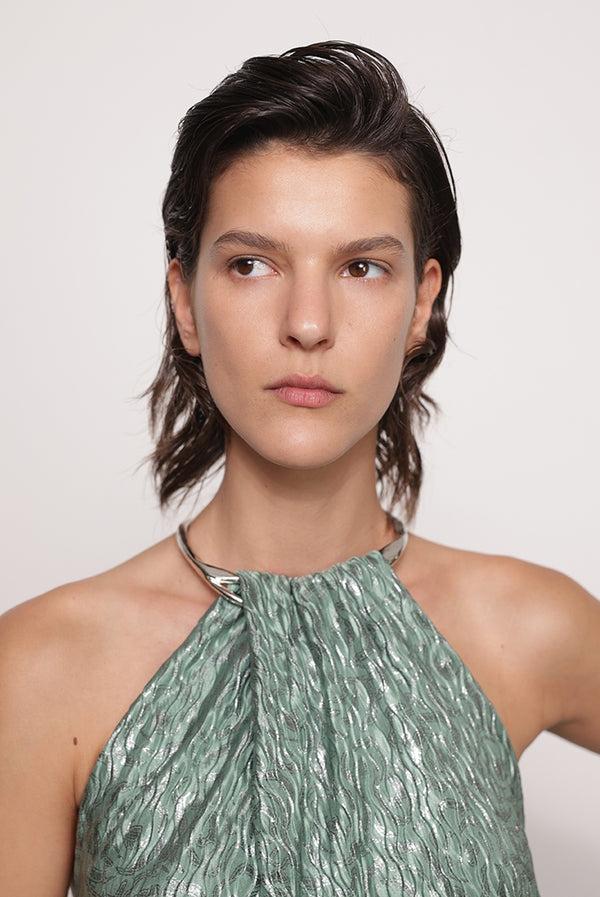 Sabina Musáyev MASON DRESS PRE FALL WINTER 25/26 SMOKED SAGE