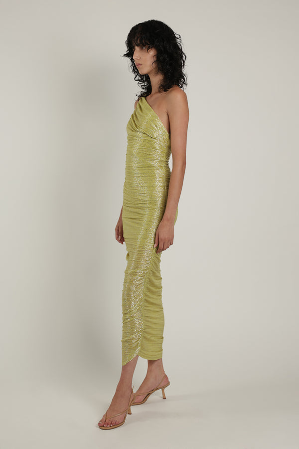 Sabina Musáyev MELISSA DRESS EVENING WEAR SUNNY LIME