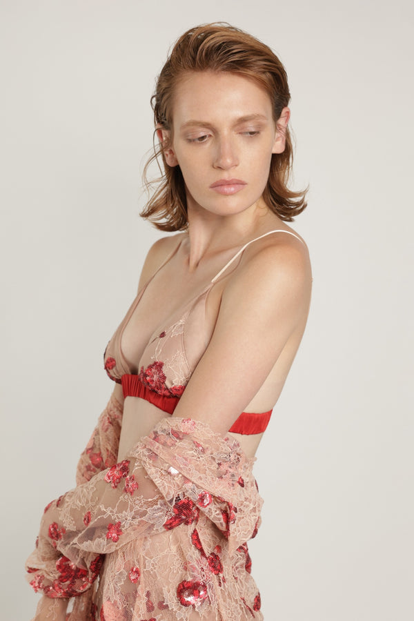Sabina Musáyev MISHA BRA SUMMER SALE 50% OFF RED ON NUDE