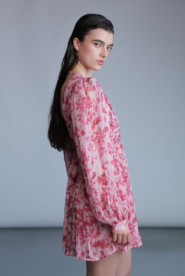 Sabina Musáyev MONDAY DRESS SOFT CASUAL PEONY PINK PRINT