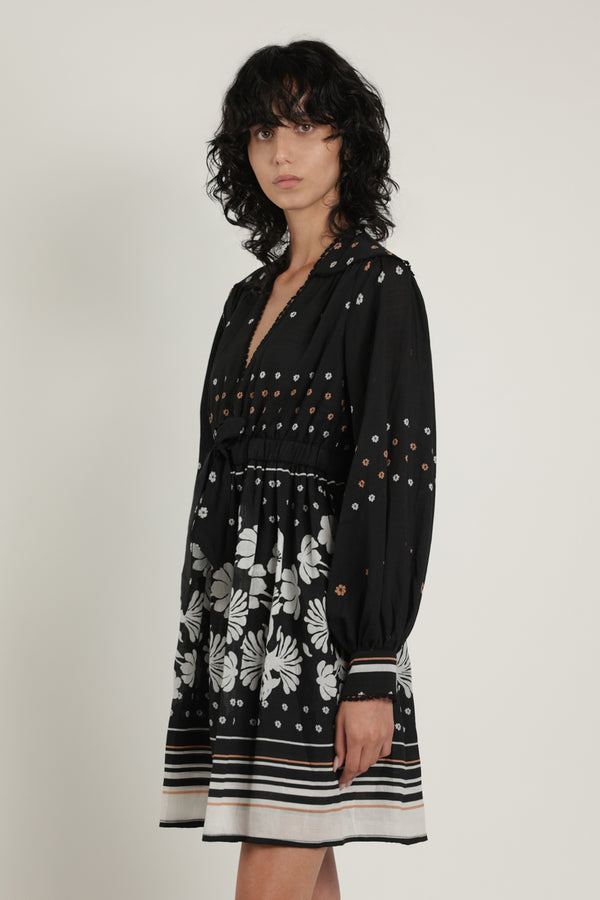 Sabina Musáyev NANA DRESS SUMMER SALE 50% OFF BLACK PRINT
