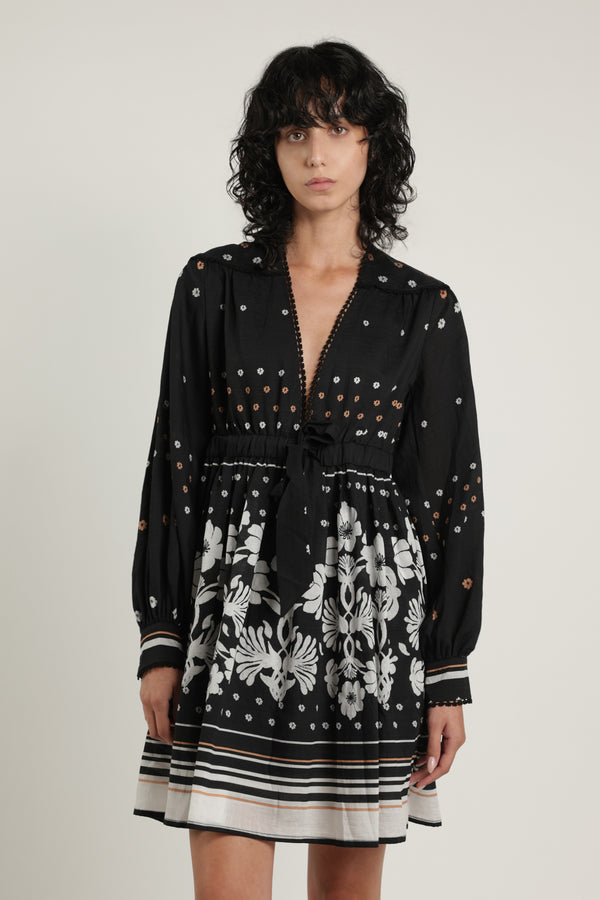 sabina musáyev NANA DRESS SUMMER SALE 50% OFF BLACK PRINT
