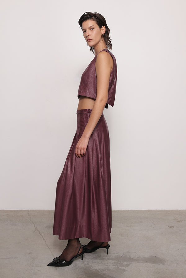 Sabina Musáyev NATASHA TOP PRE FALL WINTER 25/26 CHERRY