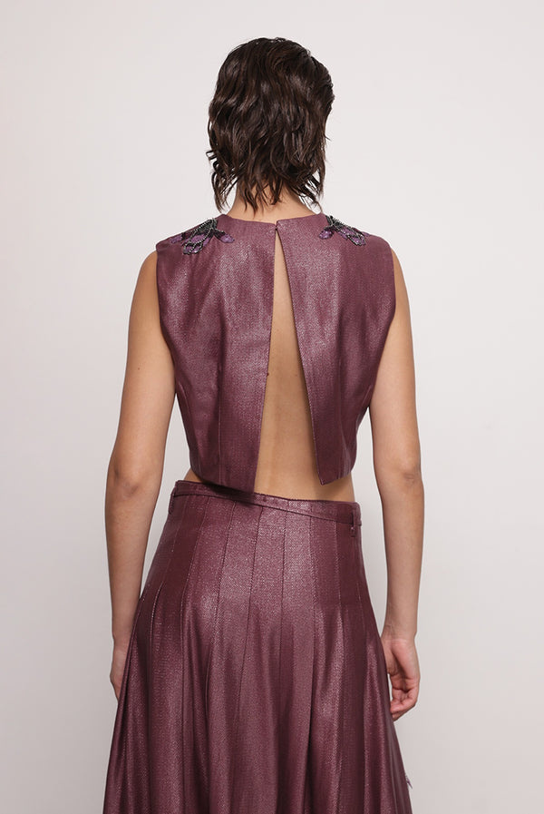 Sabina Musáyev NATASHA TOP PRE FALL WINTER 25/26 CHERRY