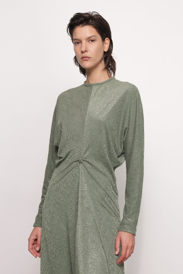 Sabina Musáyev NELLY DRESS PRE FALL WINTER 25/26 MATCHA