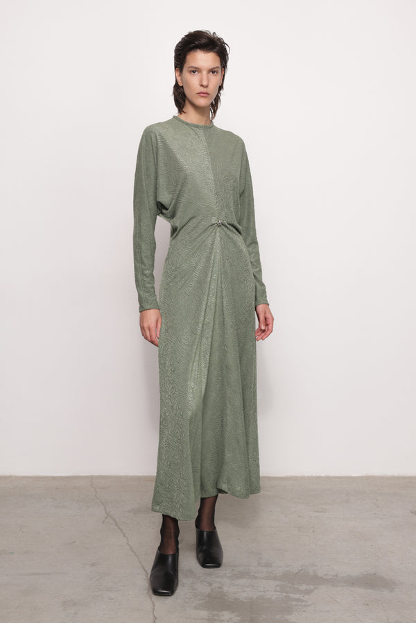 sabina musáyev NELLY DRESS PRE FALL WINTER 25/26 MATCHA