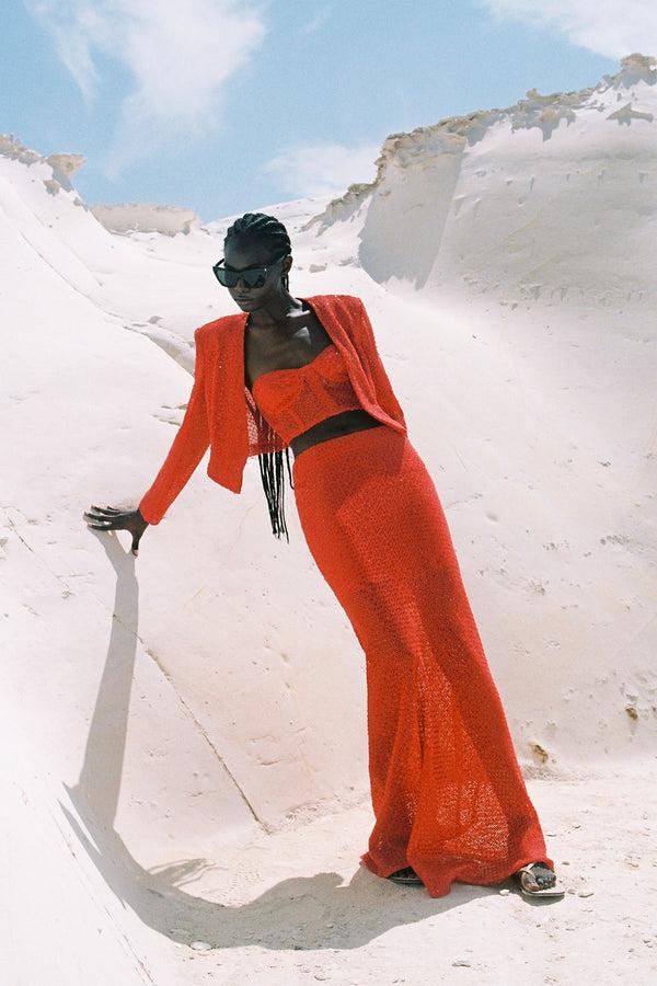 Sabina Musáyev NIA JACKET SUMMER SALE 50% OFF RADIANT RED