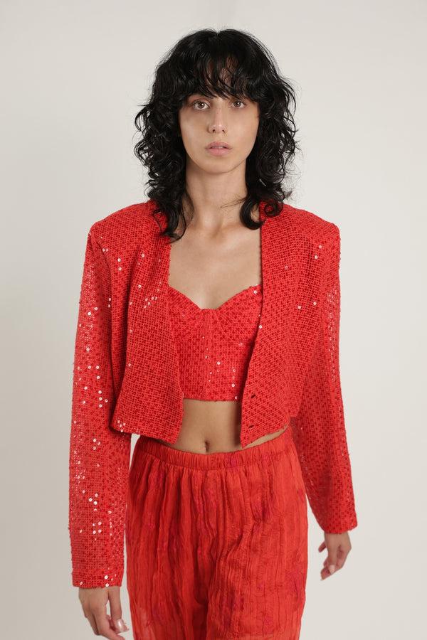 sabina musáyev NIA JACKET SUMMER SALE 50% OFF RADIANT RED