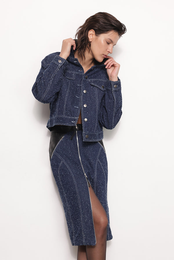 Sabina Musáyev NICHOLAS JACKET PRE FALL WINTER 25/26 DARK BLUE