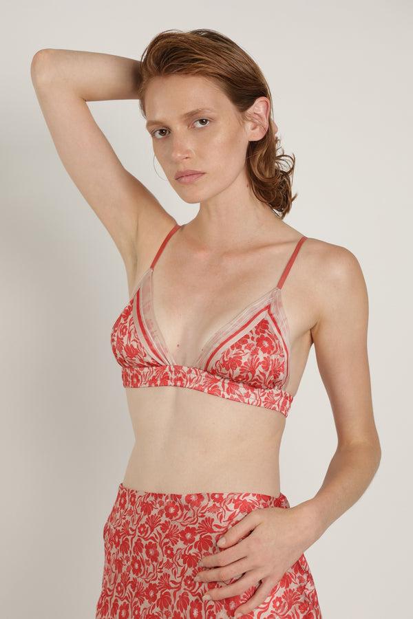 Sabina Musáyev NITZAN BRA SUMMER SALE 50% OFF RED PRINT