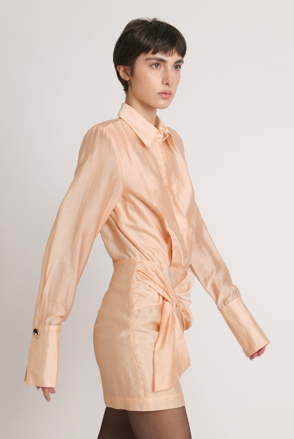 Sabina Musáyev NORELLE DRESS SOFT CASUAL PEARL BLUSH