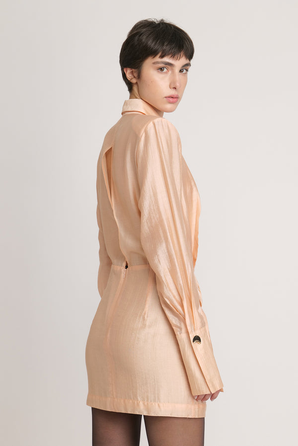 Sabina Musáyev NORELLE DRESS SOFT CASUAL PEARL BLUSH