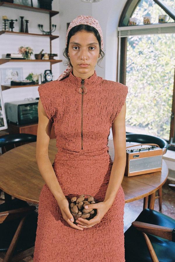 Sabina Musáyev NOSTALGIA DRESS SOFT CASUAL RED CLAY