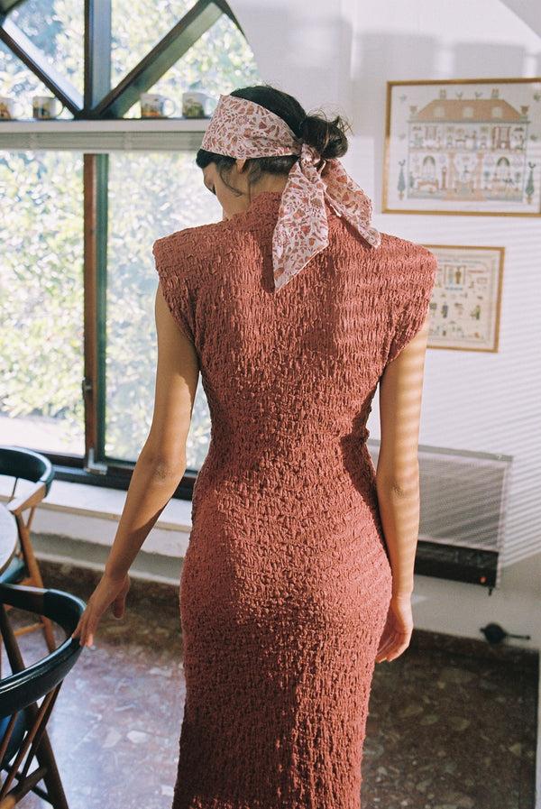 Sabina Musáyev NOSTALGIA DRESS SOFT CASUAL RED CLAY