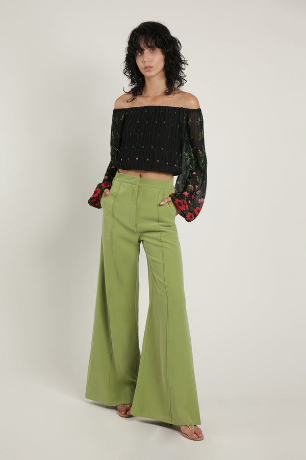 Sabina Musáyev ORCHID TOP SUMMER SALE 50% OFF BLACK PRINT