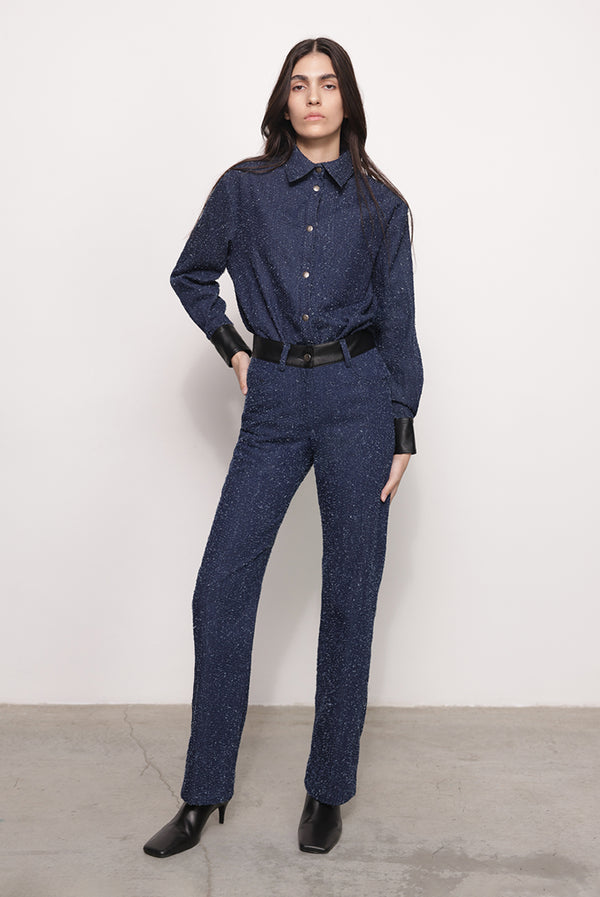 sabina musáyev OSTIN PANTS PRE FALL WINTER 25/26 DARK BLUE