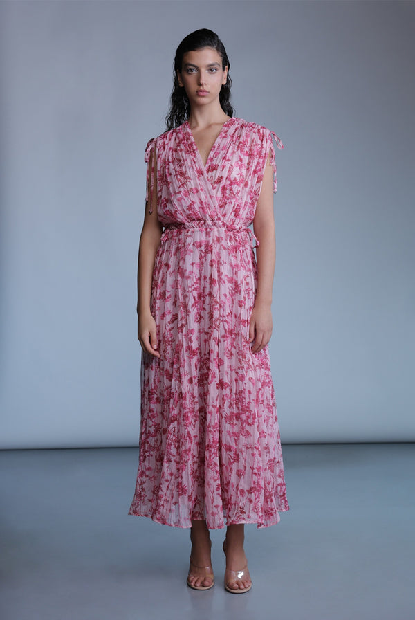 sabina musáyev POLLONIA DRESS SOFT CASUAL PEONY PINK PRINT