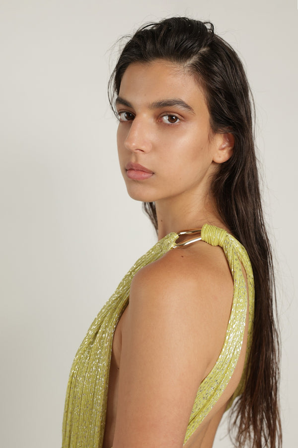 Sabina Musáyev PORTEA JUMPSUIT EVENING WEAR SUNNY LIME