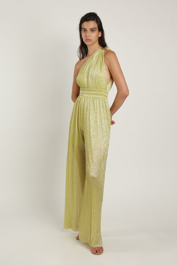 sabina musáyev PORTEA JUMPSUIT EVENING WEAR SUNNY LIME