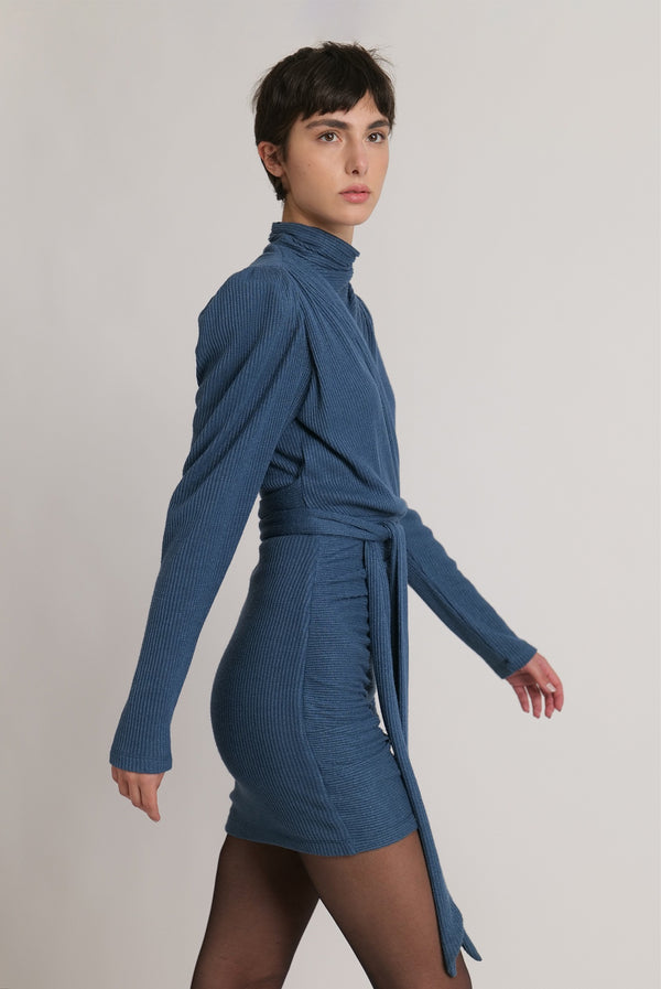 Sabina Musáyev RANNA DRESS SOFT CASUAL DARK SAPPHIRE