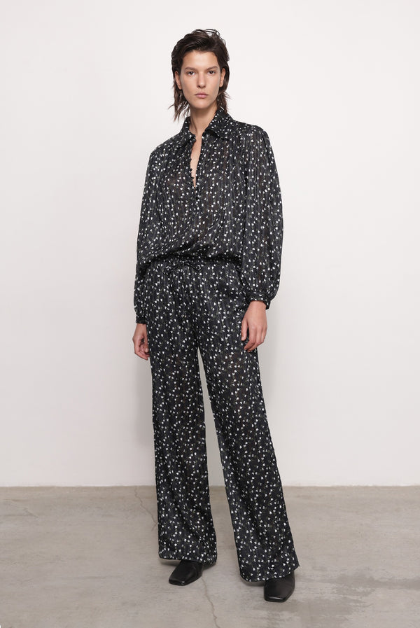 sabina musáyev ROBBY PANTS PRE FALL WINTER 25/26 BLACK PRINT