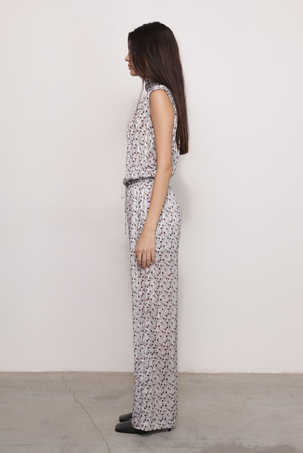 Sabina Musáyev ROBBY PANTS PRE FALL WINTER 25/26 STERLING GREY PRINT