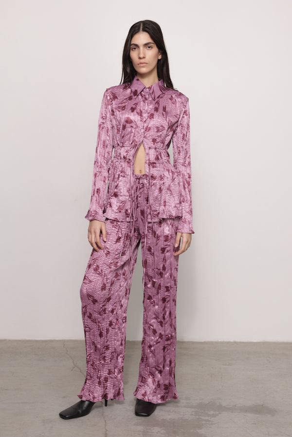 sabina musáyev RUSTYN PANTS PRE FALL WINTER 25/26 MAUVE PRINT