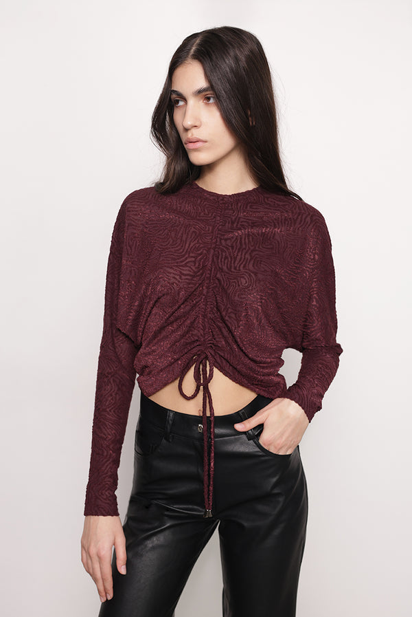 sabina musáyev ALARIC TOP ALL ITEMS BORDEAUX