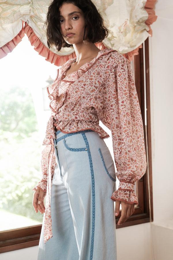 Sabina Musáyev ALDA TOP SOFT CASUAL GINGER PRINT