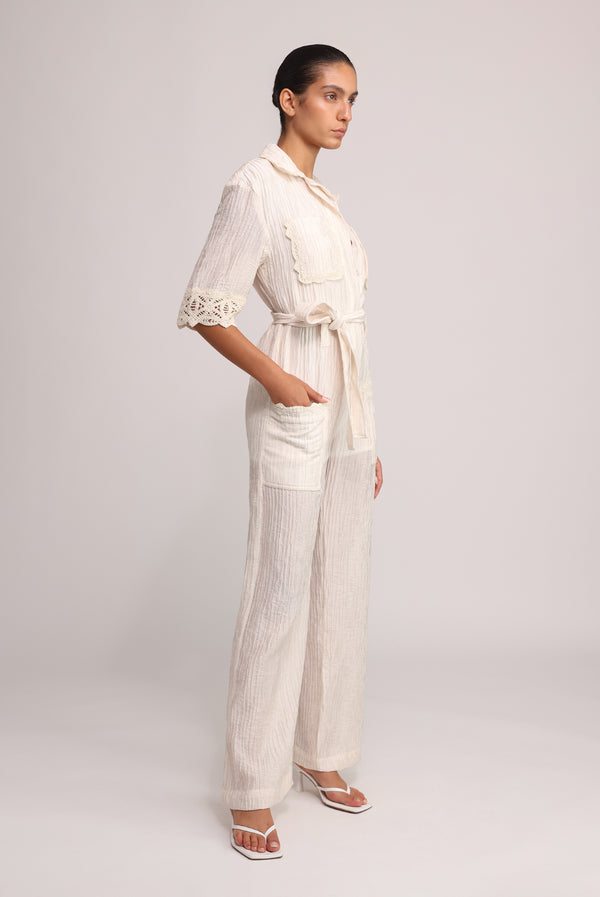 Sabina Musáyev ALORIN JUMPSUIT SOFT CASUAL IVORY