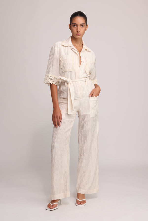 sabina musáyev ALORIN JUMPSUIT SOFT CASUAL IVORY