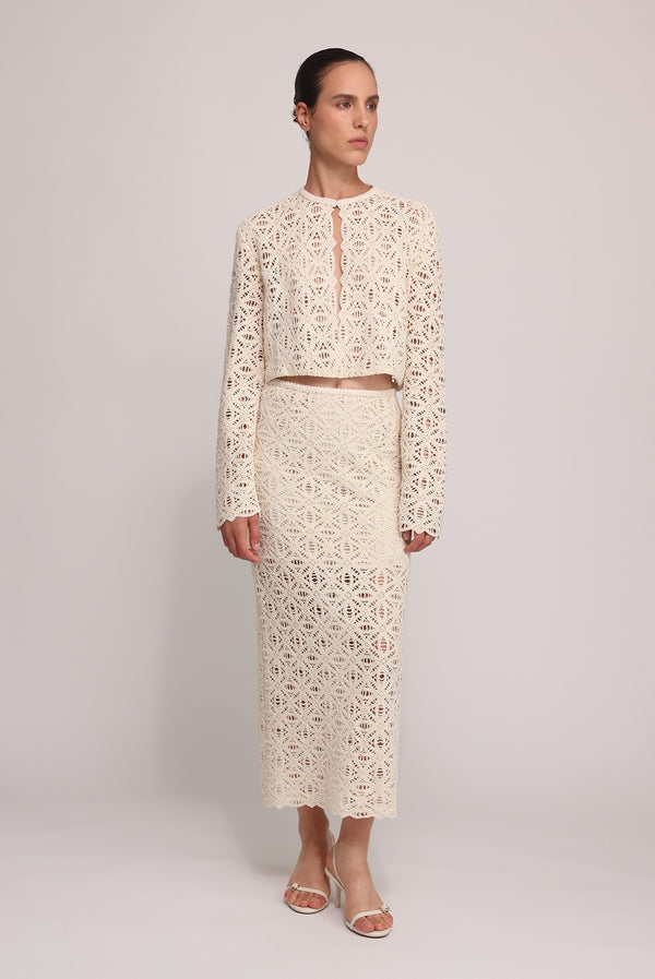 sabina musáyev ANAYA SKIRT EVENING WEAR IVORY