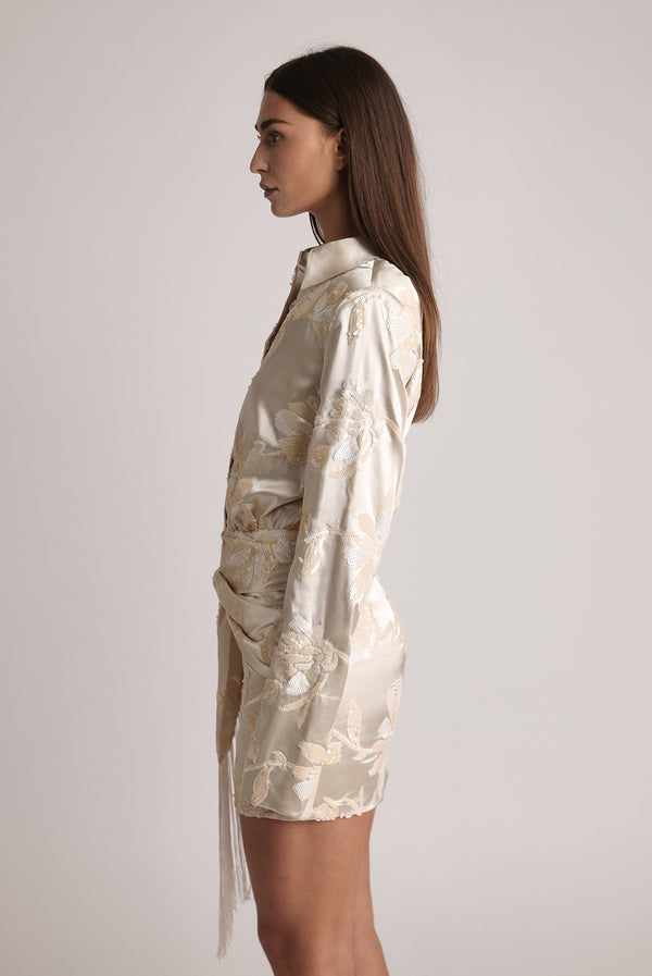 Sabina Musáyev ANNE DRESS SUMMER SALE 50% OFF IVORY