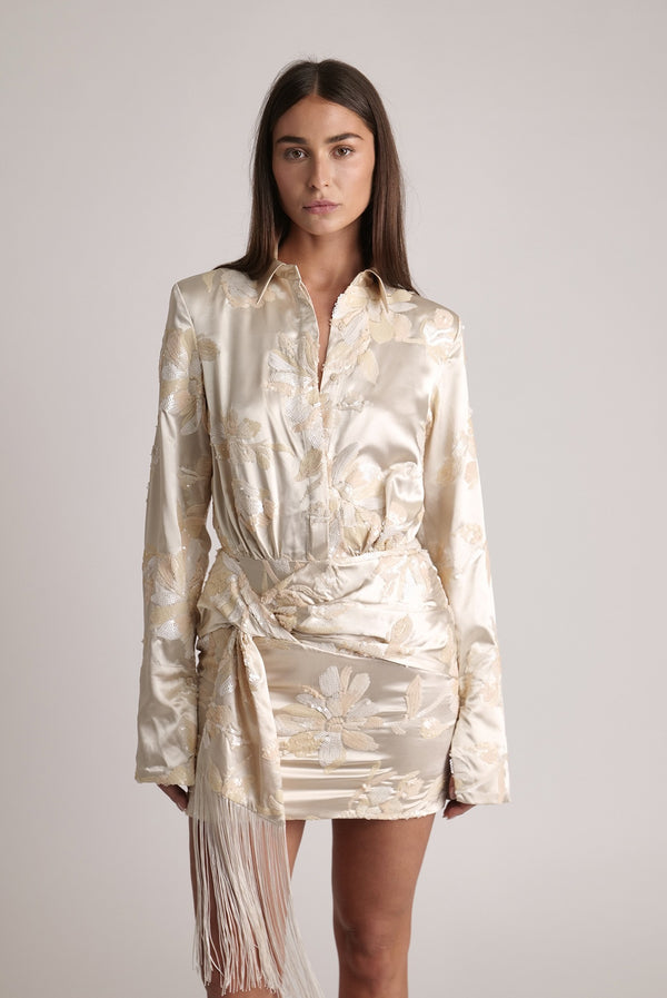 sabina musáyev ANNE DRESS SUMMER SALE 50% OFF IVORY