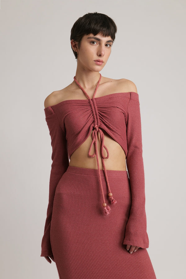 Sabina Musáyev ANNETE TOP SOFT CASUAL ANTIQUE ROSE