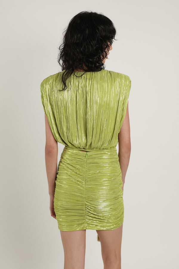 Sabina Musáyev BLAKE DRESS EVENING WEAR LIME GREEN