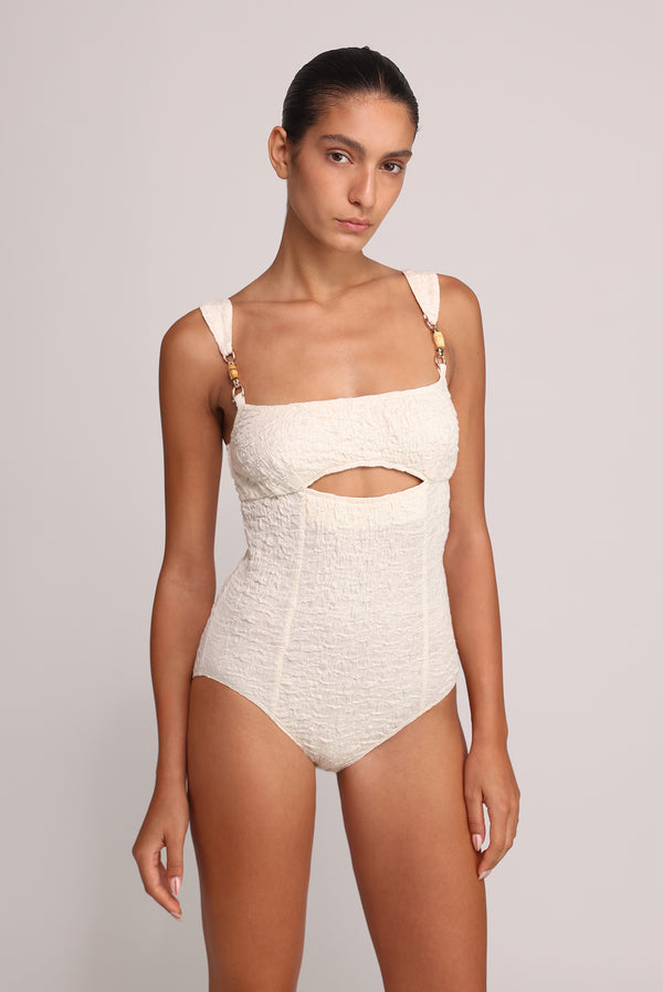 sabina musáyev BREADY BODYSUIT SOFT CASUAL IVORY