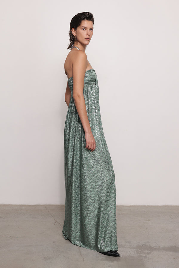 Sabina Musáyev BRUNA DRESS ALL ITEMS SMOKED SAGE