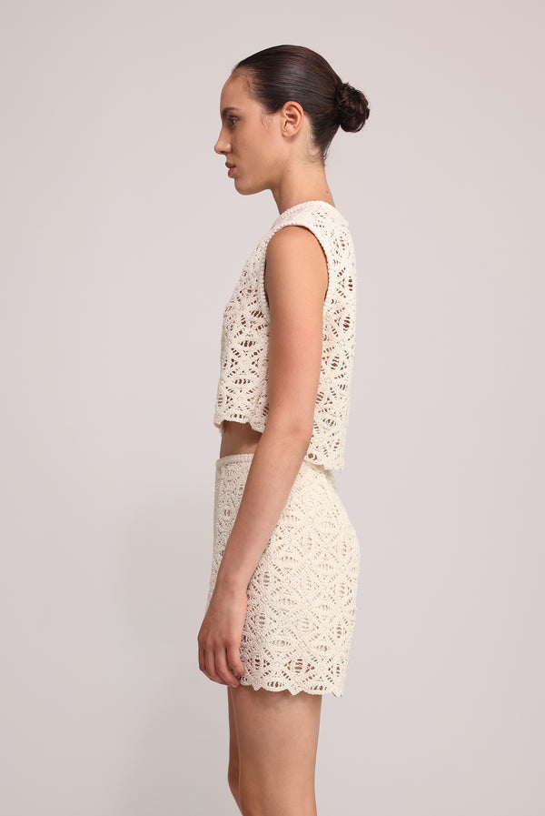 Sabina Musáyev DEBBY TOP EVENING WEAR IVORY