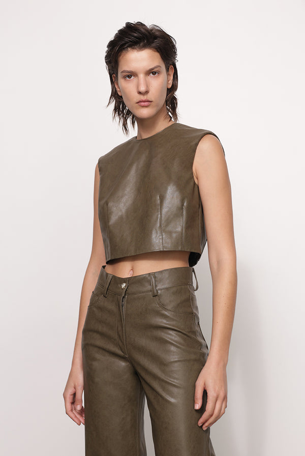 Sabina Musáyev DIDA TOP ALL ITEMS DARK KHAKI