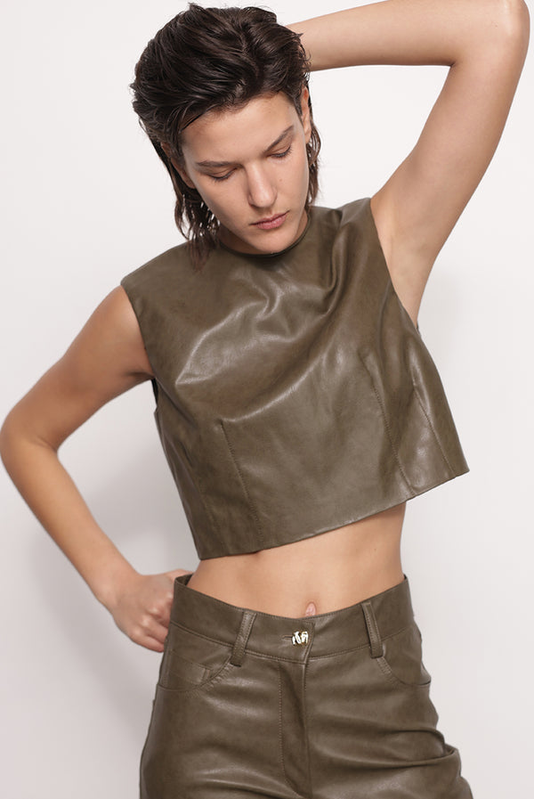 Sabina Musáyev DIDA TOP ALL ITEMS DARK KHAKI