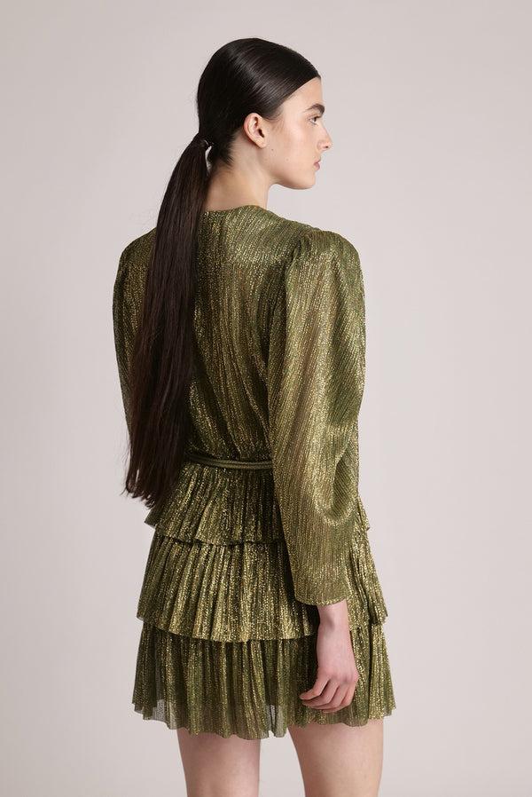 Sabina Musáyev EINAV DRESS EVENING WEAR MOSS GREEN