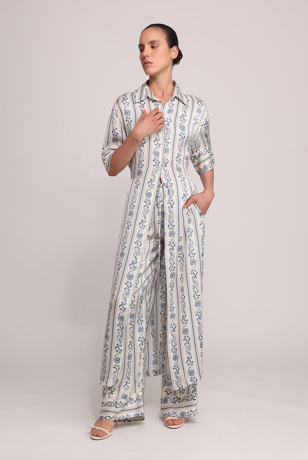 Sabina Musáyev EVENA TOP SOFT CASUAL IVORY PRINT