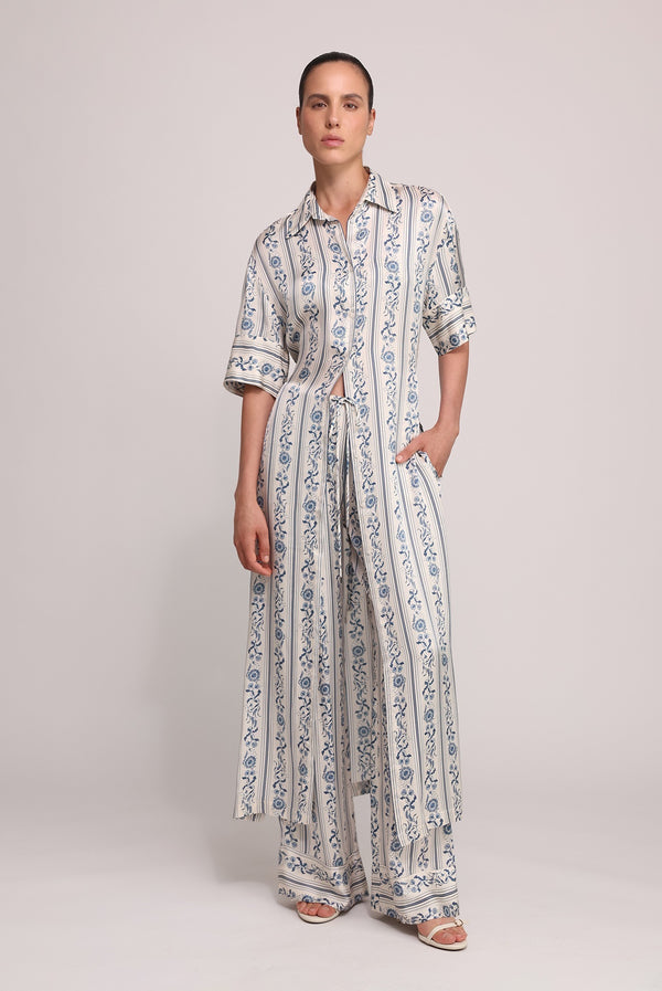 sabina musáyev EVENA TOP SOFT CASUAL IVORY PRINT