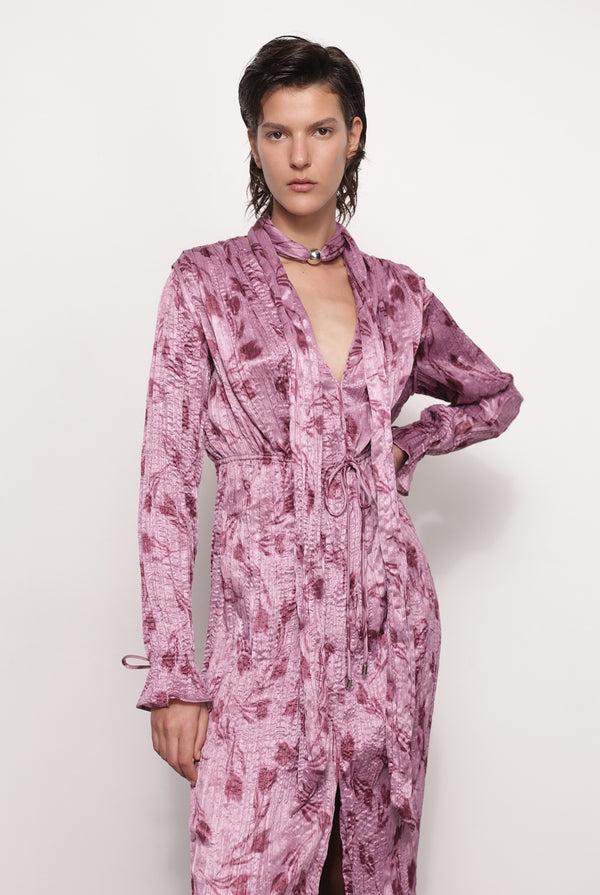 Sabina Musáyev FLORIS DRESS ALL ITEMS MAUVE PRINT