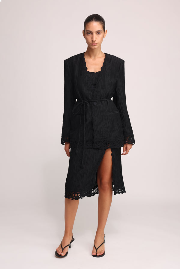 Sabina Musáyev HALTER JACKET SOFT CASUAL BLACK